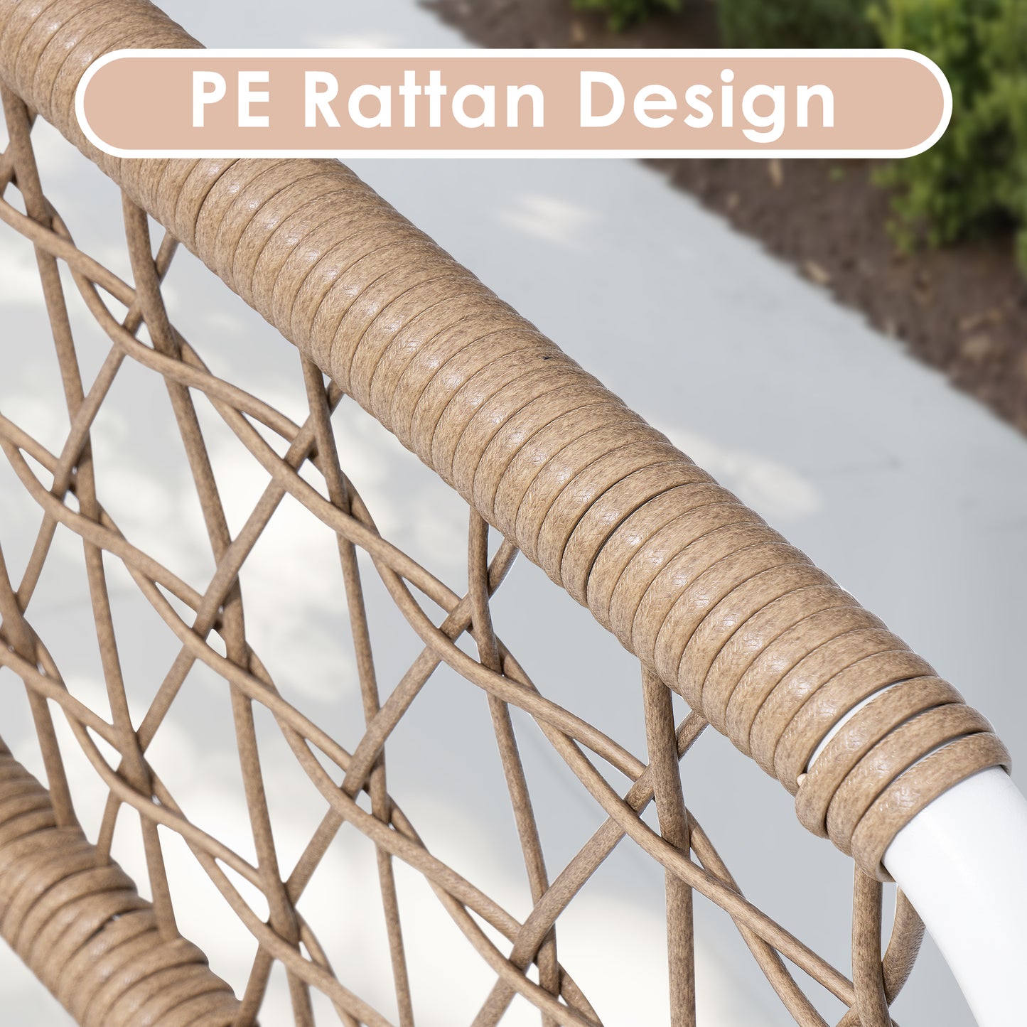 Crestlive Products Aluminum Outdoor Loveseat 2-Seater Patio Couch with Detachable Cushions