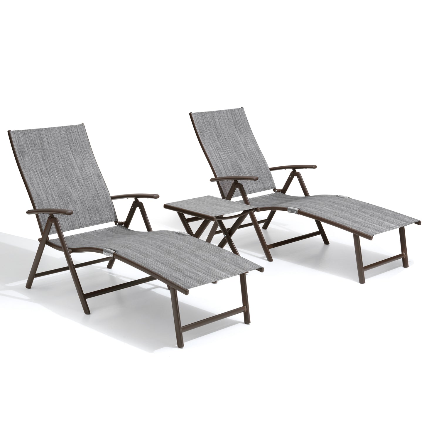Crestlive Products Adjustable Folding Chaise Lounge Chair for Outdoors