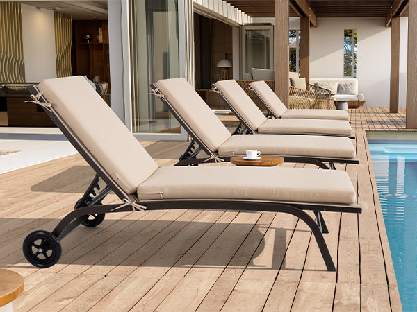 Crestlive Products Outdoor Chaise Lounge Cushio