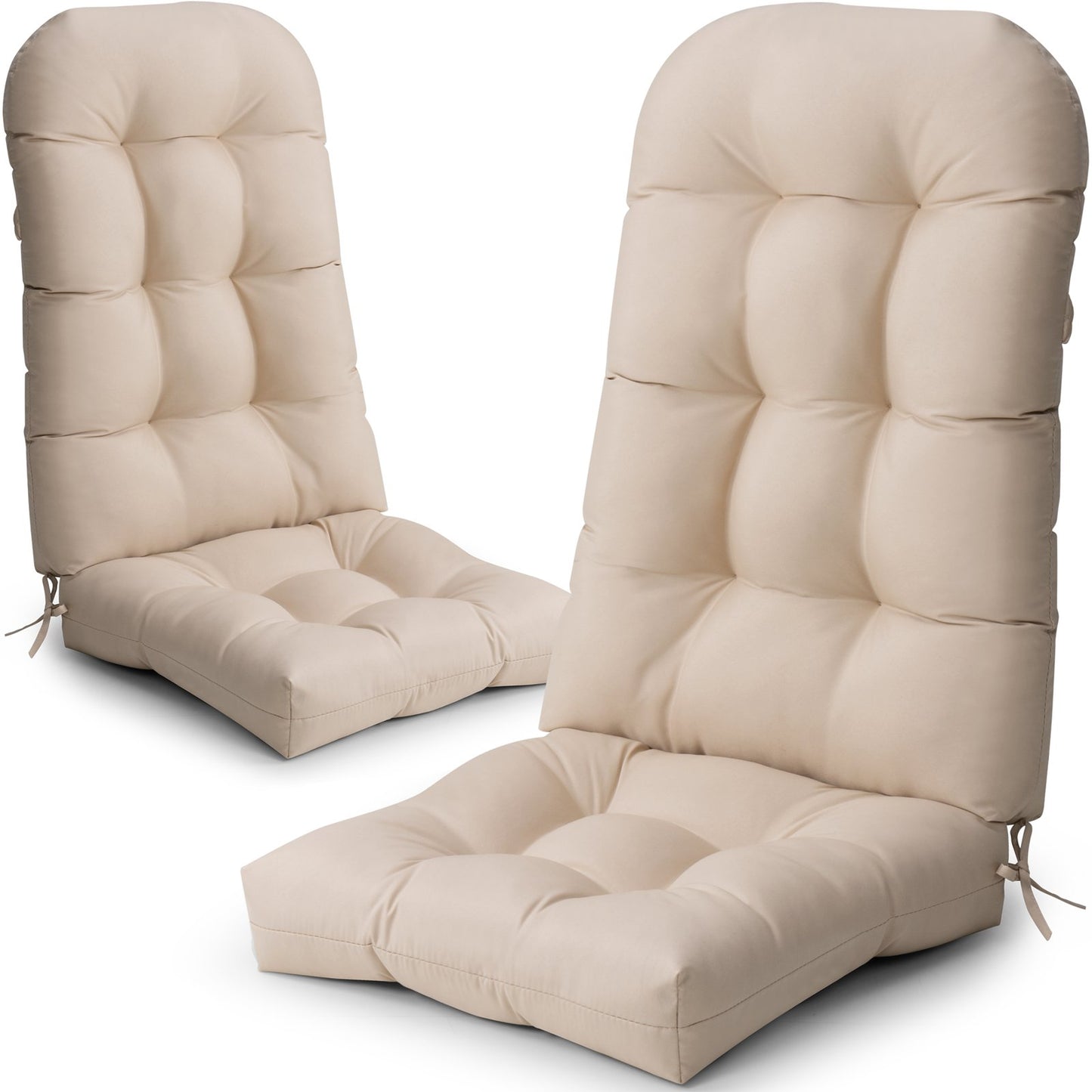 Crestlive Products Outdoor High Back Adirondack Rocking Chair Cushions Set of 2