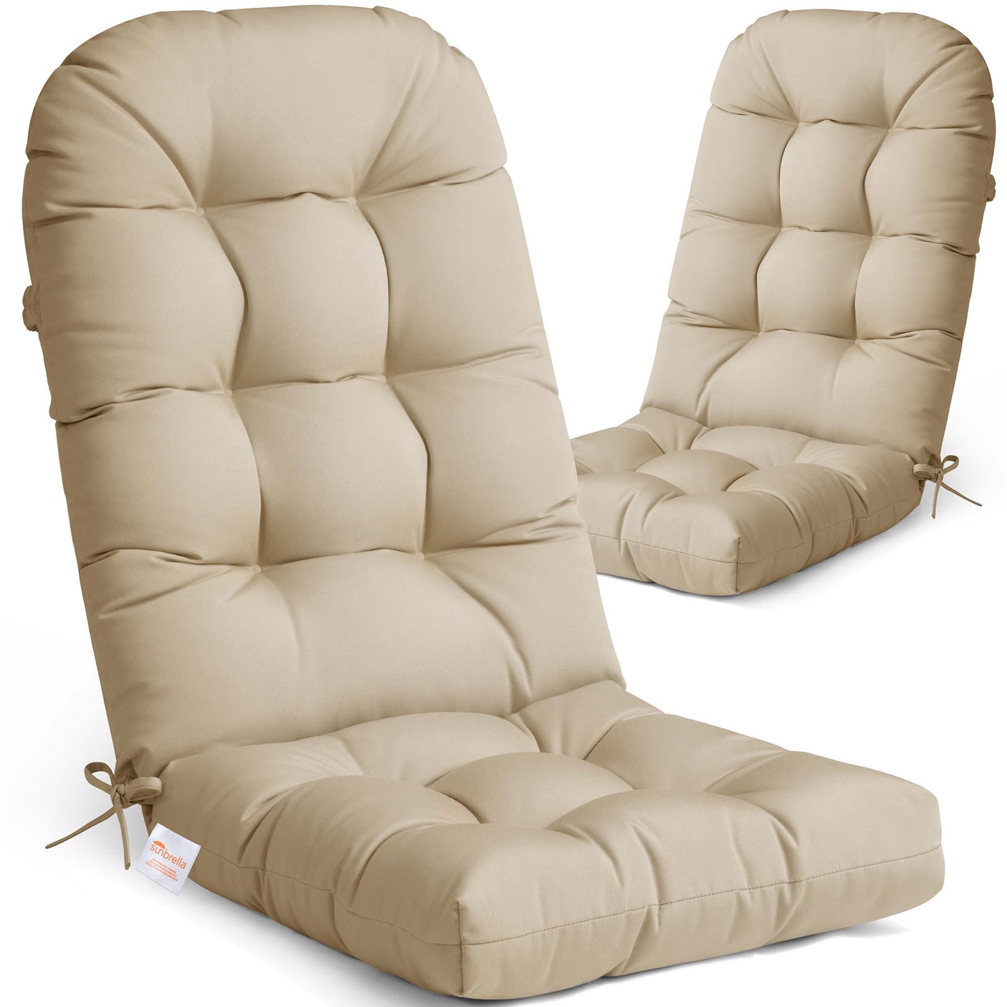 Crestlive Products Outdoor High Back Adirondack Rocking Chair Cushions