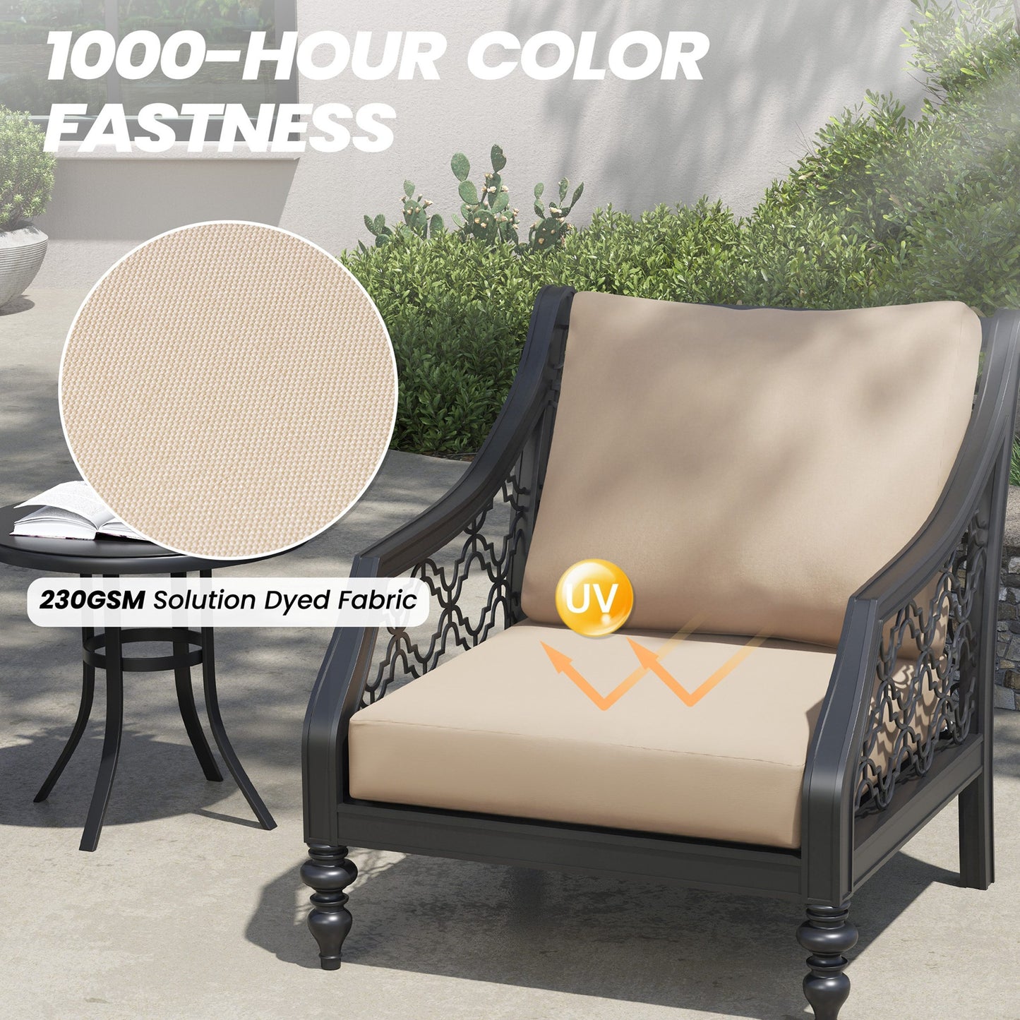 Crestlive Products Outdoor Deep Seat Cushion Removable Cover