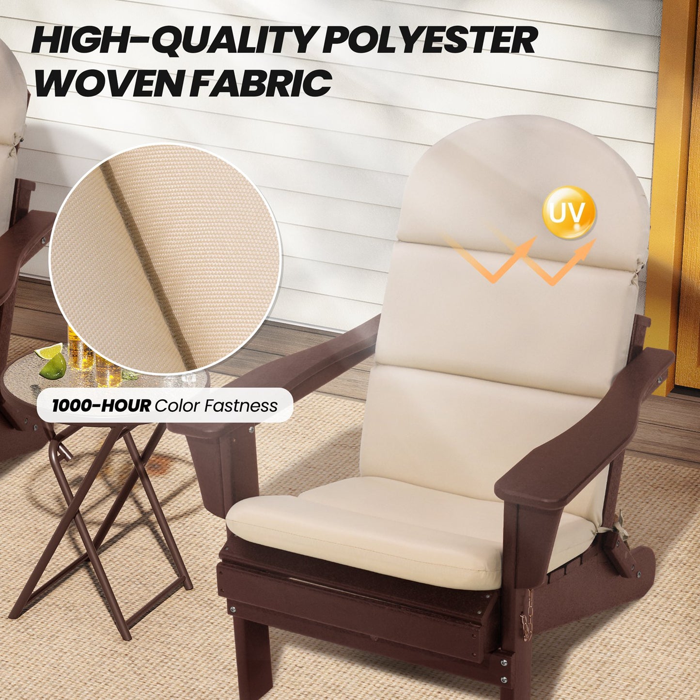Crestlive Products Outdoor Adirondack Patio Chair Cushion
