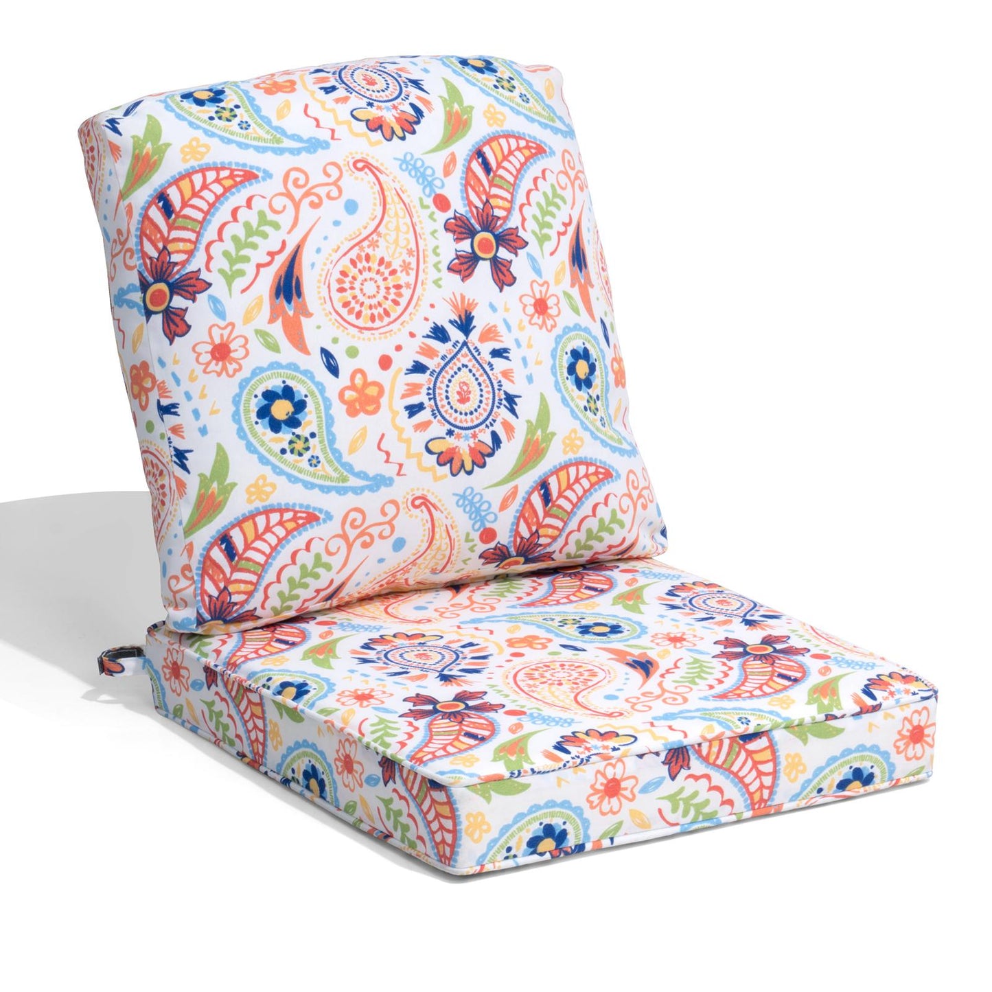 Outdoor Deep Seat Patio Cushion in Red Flower