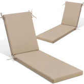 Outdoor Chaise Lounge Cushion with 4 Adjustable Ties