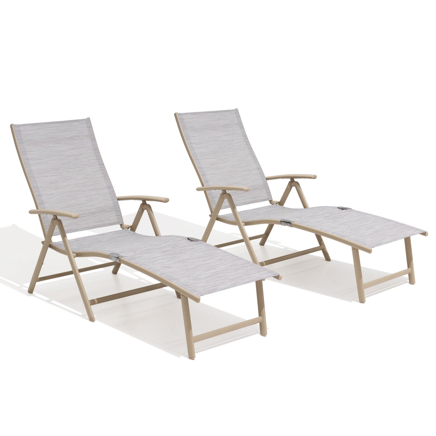 Crestlive Products Adjustable Folding Chaise Lounge Chair for Outdoors