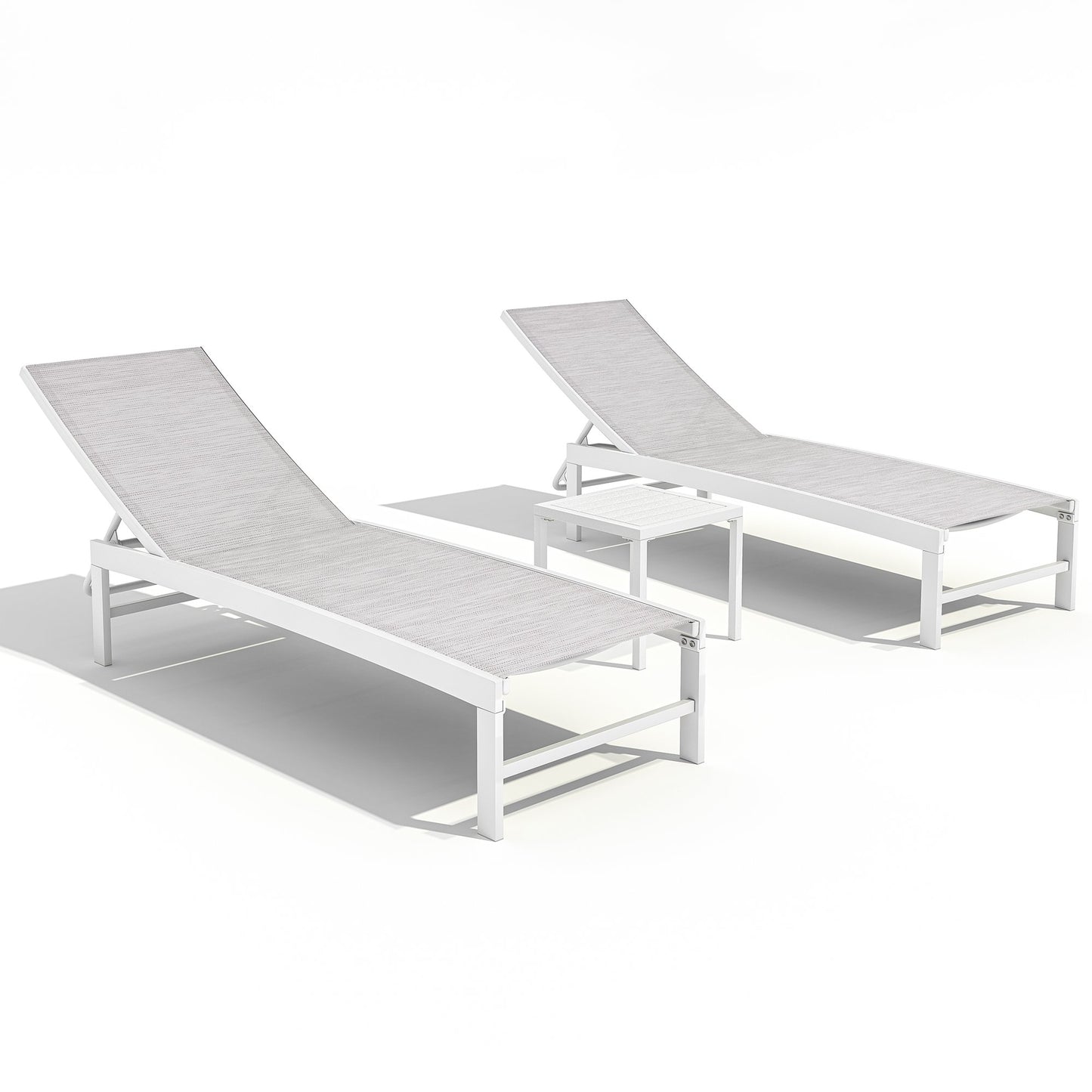Crestlive Products 1-Piece Outdoor Adjustable Chaise Lounge Chair