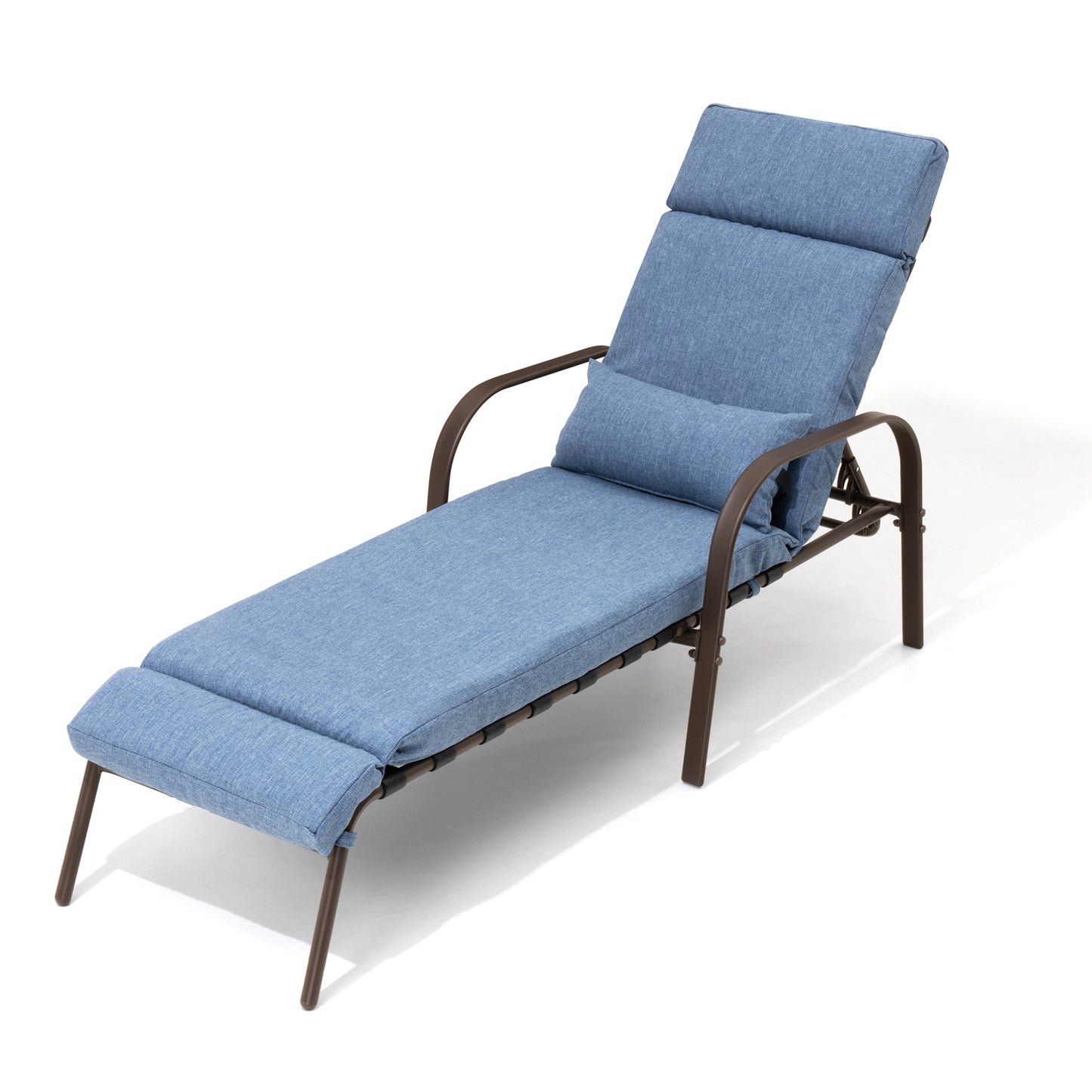 Crestlive Products Adjustable Five-Position Chaise Lounge Chair with Cushion