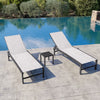 Steel Adjustable Outdoor Chaise Lounge