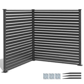 Outdoor HDPE Privacy Screen Fence Enclosure with Aluminum Posts