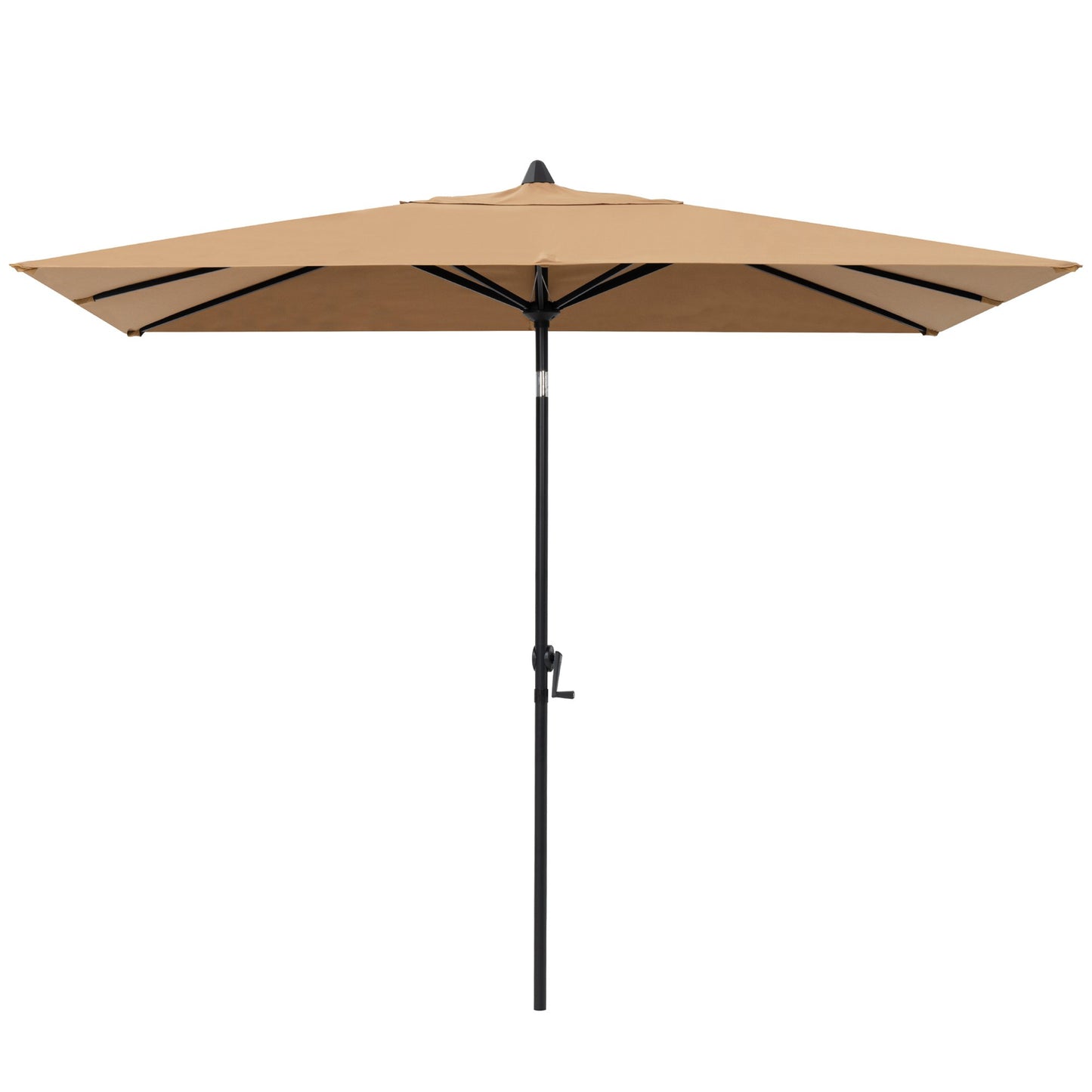Crestlive Products Outdoor 9x5 ft Rectangular Market Umbrella Double Top Aluminum Tilt