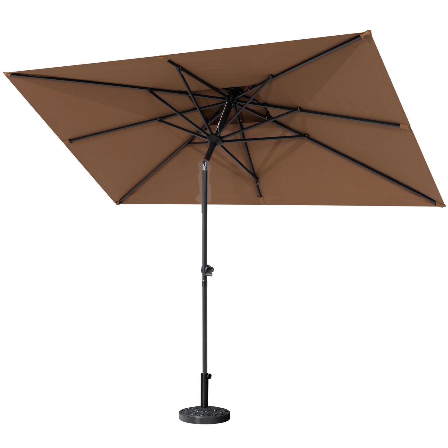 Crestlive Products Outdoor 9x5 ft Extra Large Rectangular Market Umbrella Double Top Aluminum Tilt