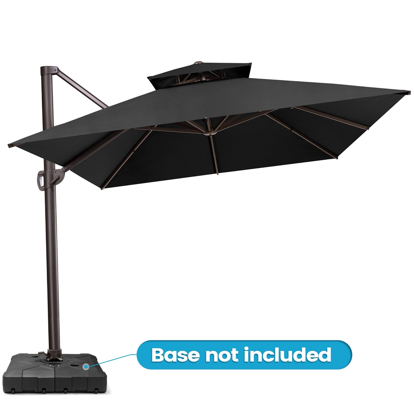 Crestlive Products 13x10ft Aluminum Crank Cantilever Patio Umbrella