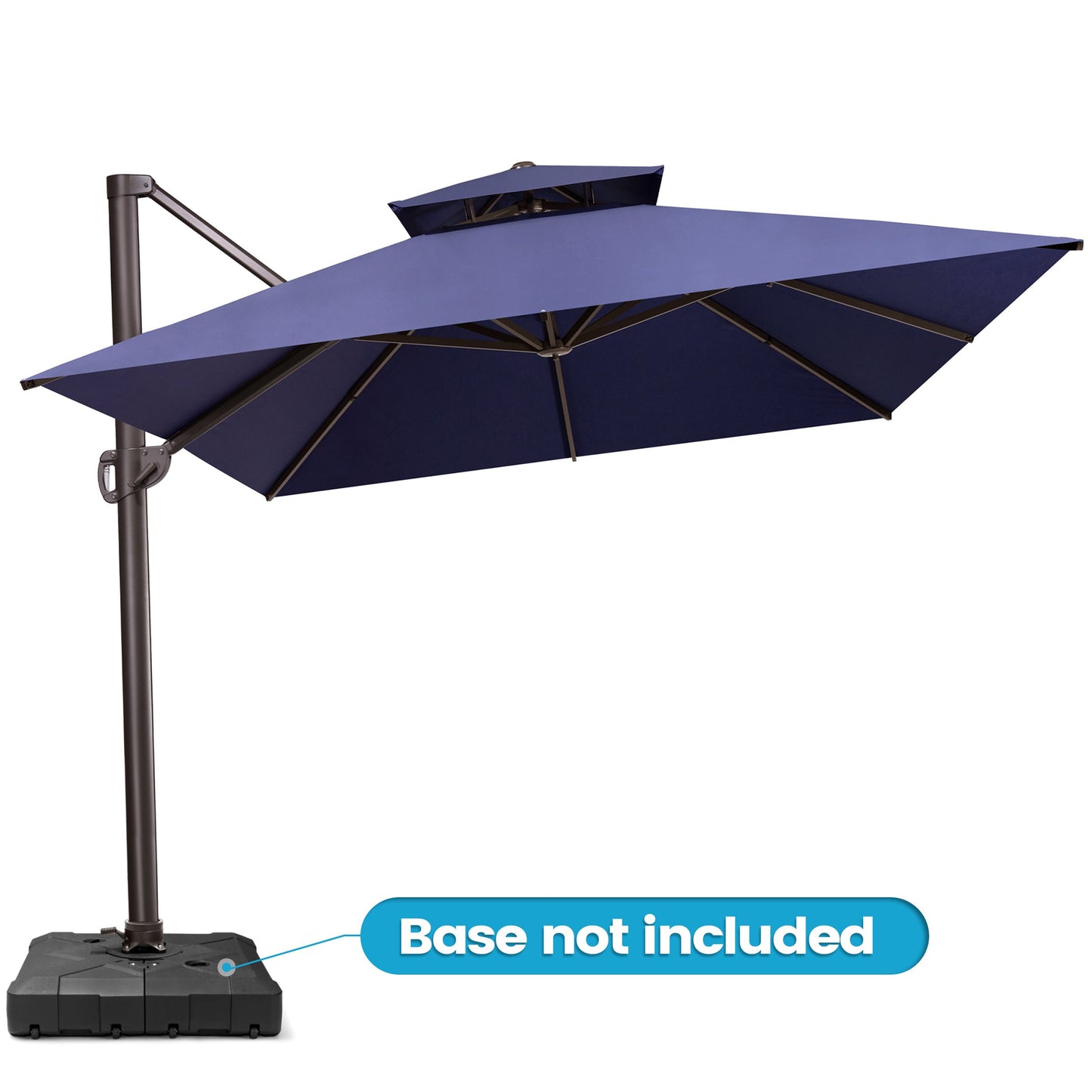 Crestlive Products 10x13ft Aluminum Crank Cantilever Patio Umbrella withnot Base