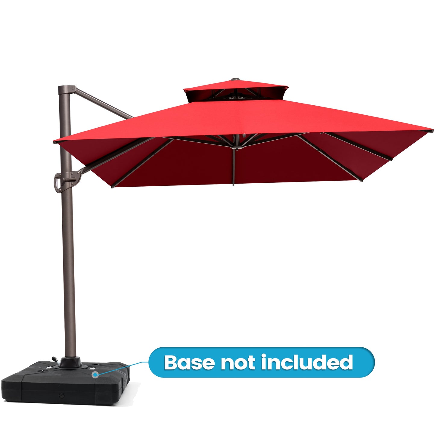 Crestlive Products 13x10ft Aluminum Double Top Crank Cantilever patio Umbrella