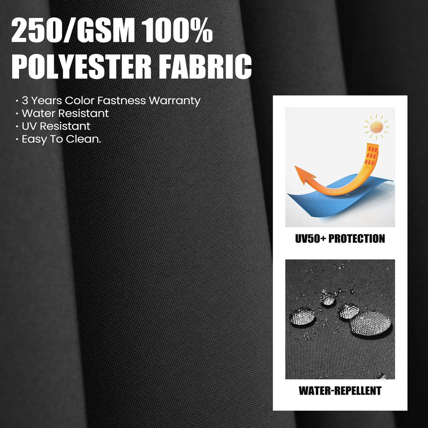 Outdoor 9x11 ft Aluminum Cantilever Umbrella Rectangle with Base 360° Rotation