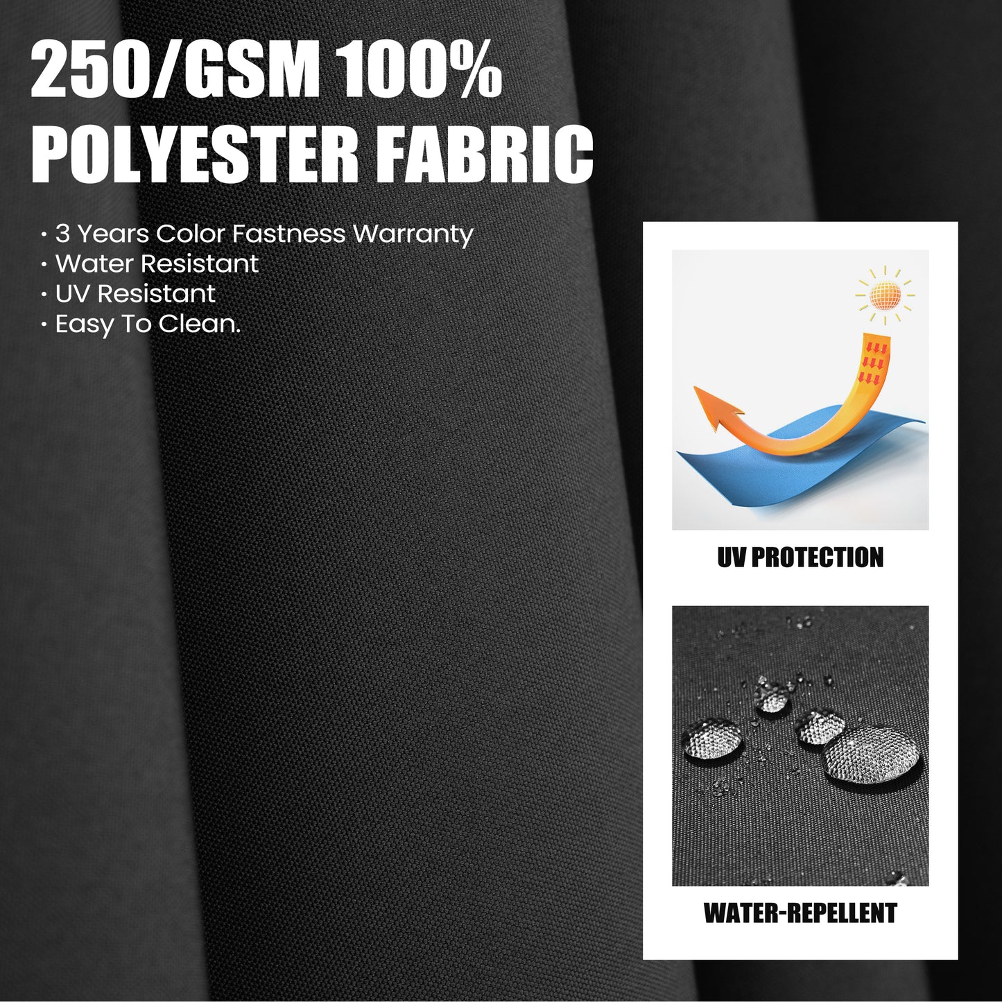 Outdoor 10 ft Cantilever Umbrella Double Top Offset No Base