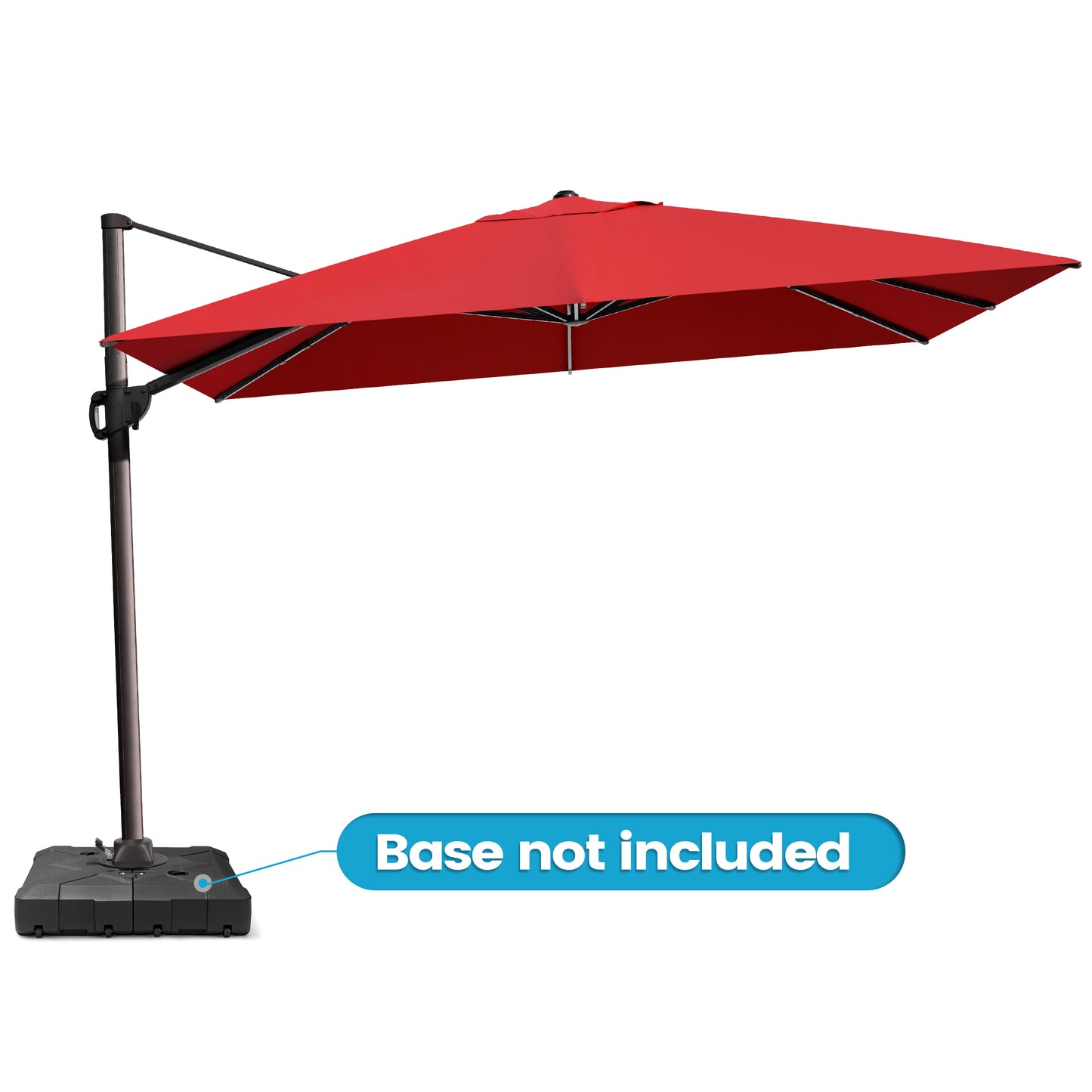 Crestlive Products 12x9ft Aluminum Crank Cantilever Patio Umbrella