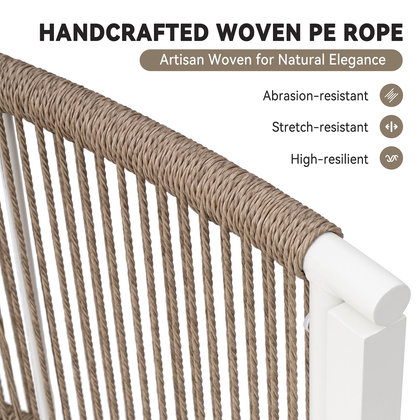 Crestlive Products Aluminum Outdoor Curved Patio Sectional Sofa with Water-Resistant Cushions