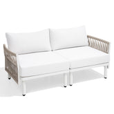 Crestlive Products Modular Outdoor Wicker Sectional Sofa with Cushions