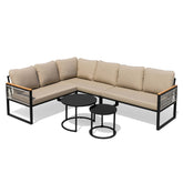 Modular PE Wicker Outdoor Sectional Sofa Set with Cushions