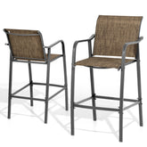Crestlive Products Textilene Outdoor Patio Bar Stool Set of 2