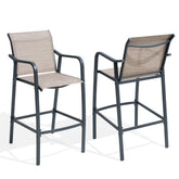 Textilene Outdoor Patio Bar Stool Set of 2