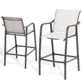 Crestlive Products Textilene Outdoor Patio Bar Stool Set of 2