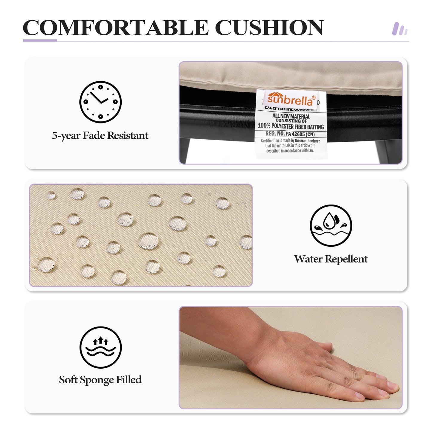 Crestlive Products Cast Aluminum Outdoor Swivel Bar Stools with Sunbrella Cushions, Set of 2