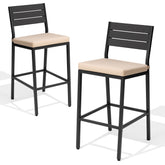 Outdoor Patio Bar Stool Set of 2 with Cushion