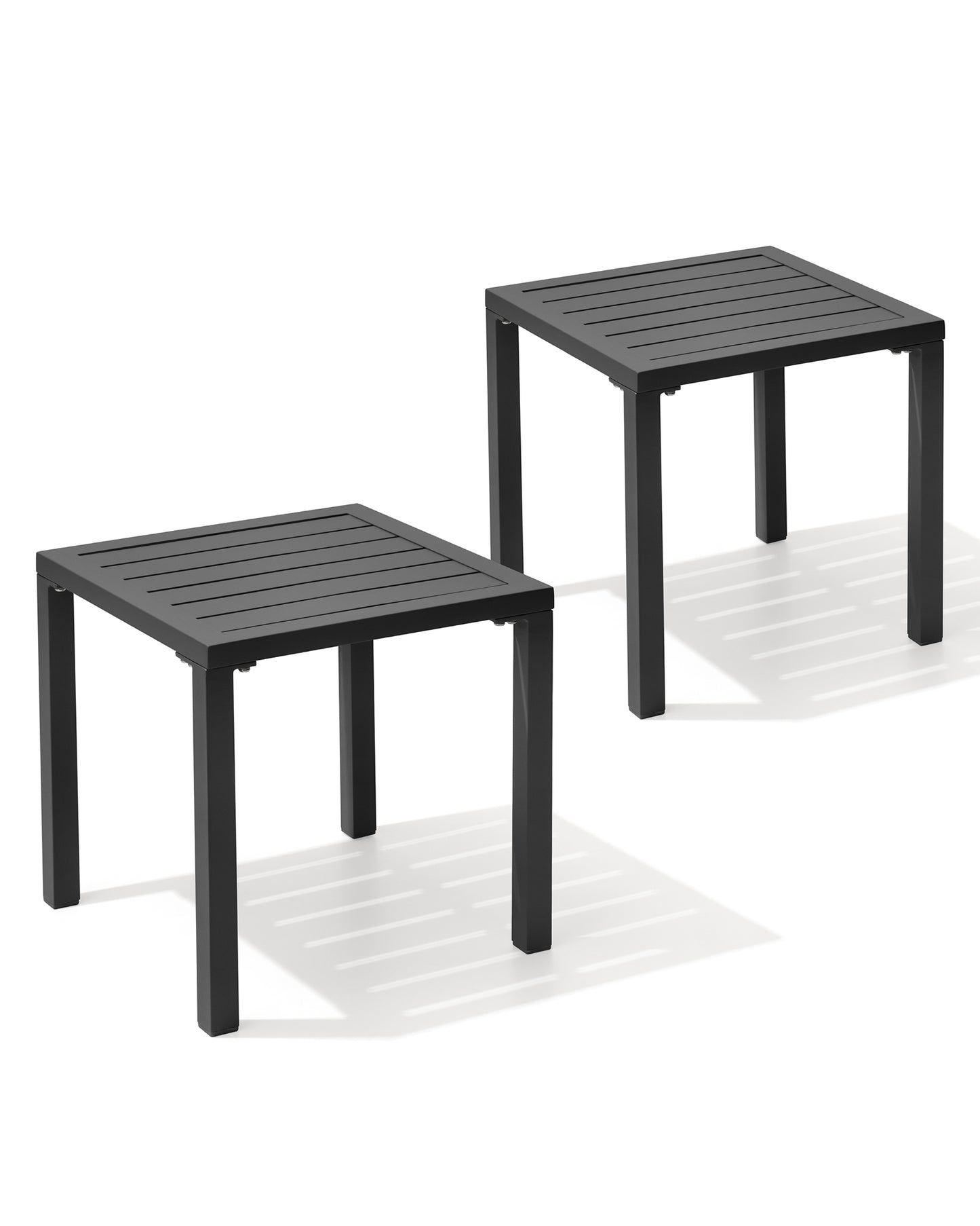 Crestlive Products Aluminum Square Side Table Small Patio Coffee Bistro