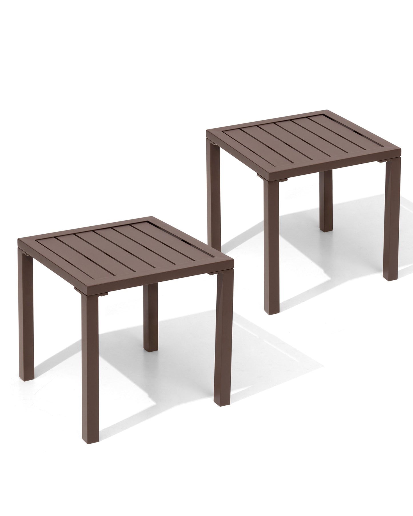 Crestlive Products Aluminum Square Side Table Small Patio Coffee Bistro