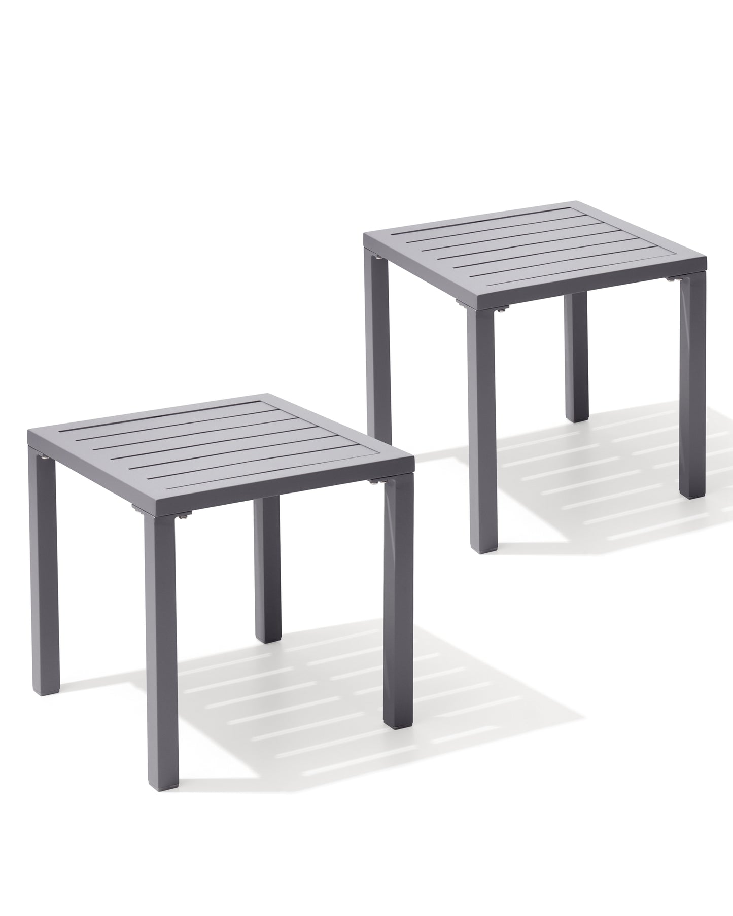 Crestlive Products Aluminum Square Side Table Small Patio Coffee Bistro