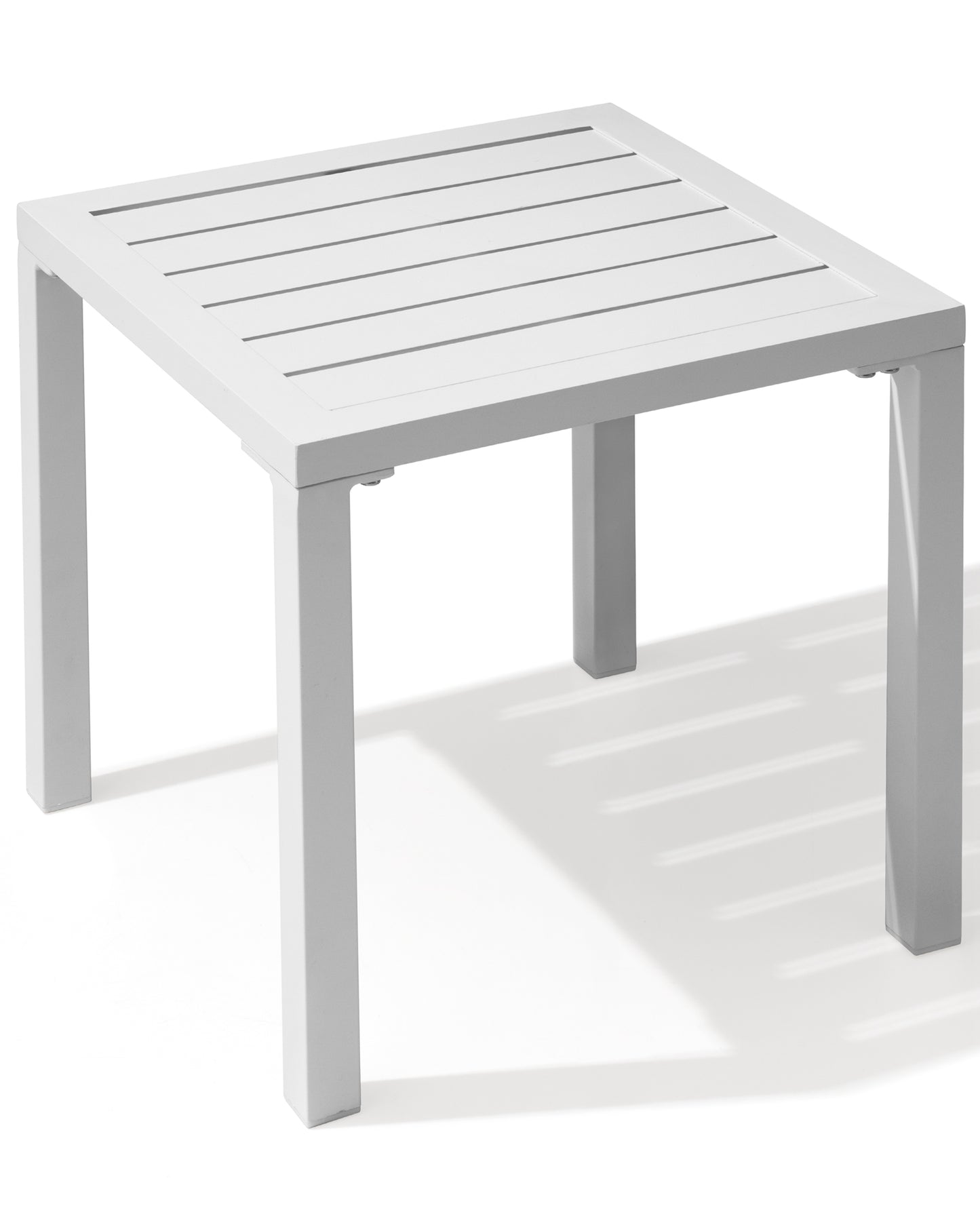 Crestlive Products 16 x 16 in. Outdoor Aluminum Small Square Side End Table