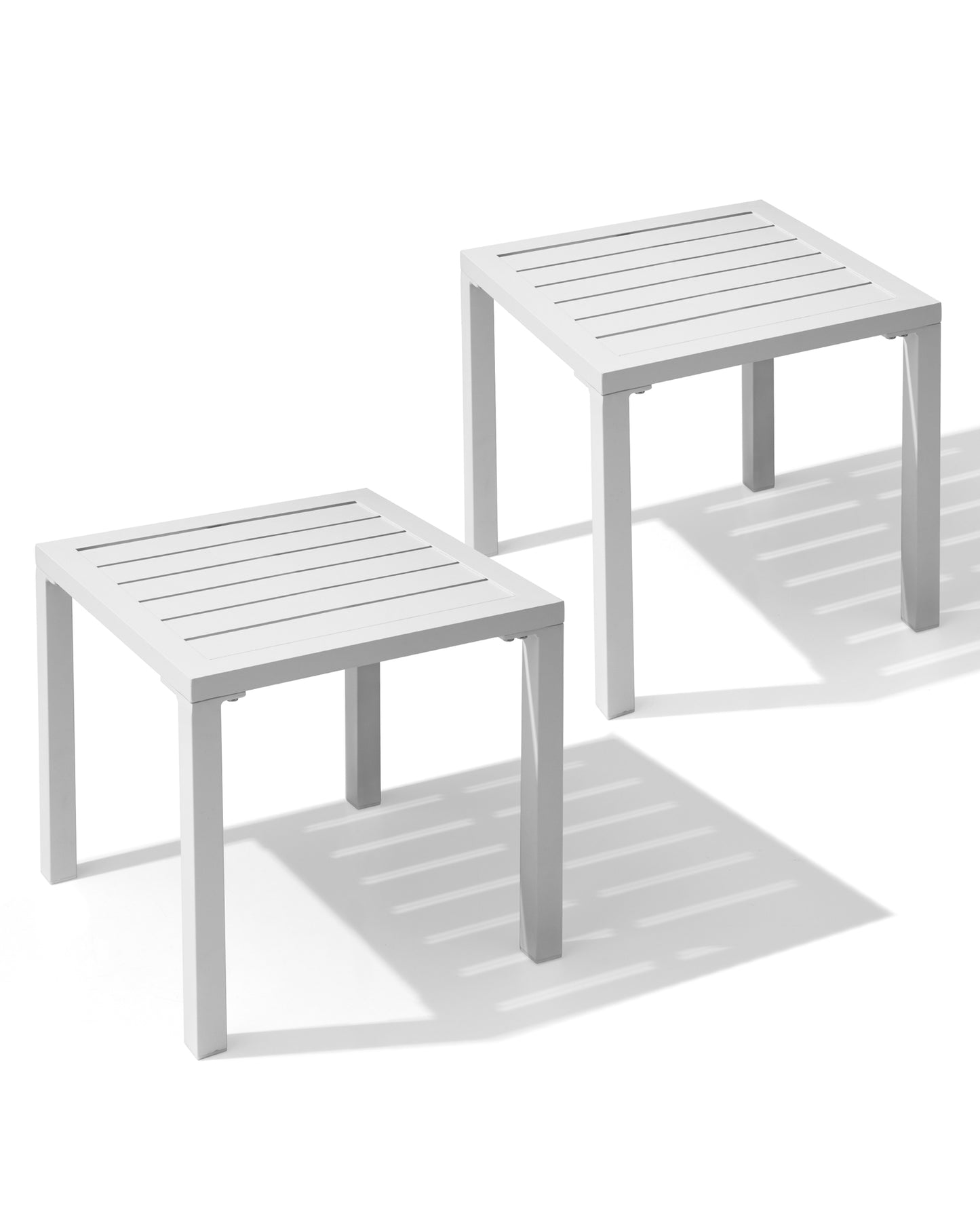 Crestlive Products Aluminum Square Side Table Small Patio Coffee Bistro