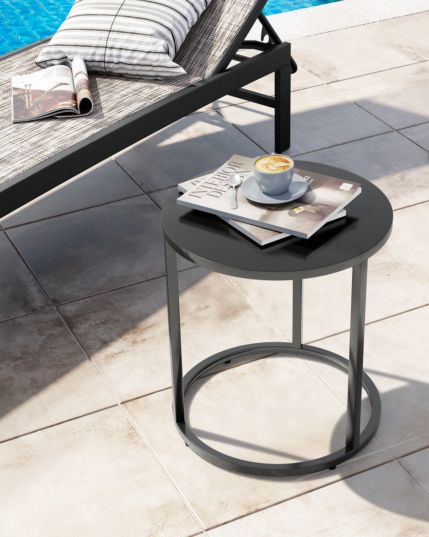 Crestlive Products Outdoor Square Dining End Table 17.91 In