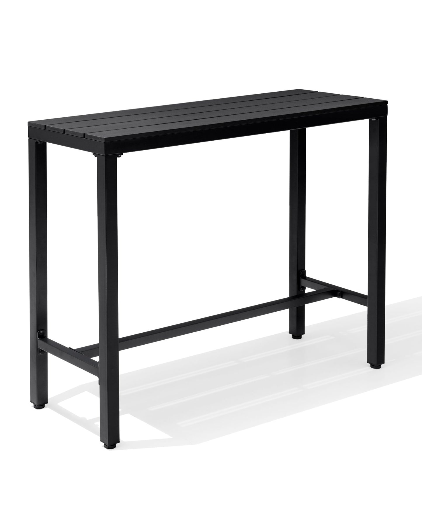 Crestlive Products Rectangle Outdoor Bar Table with Waterproof Top and Sturdy Metal Frame
