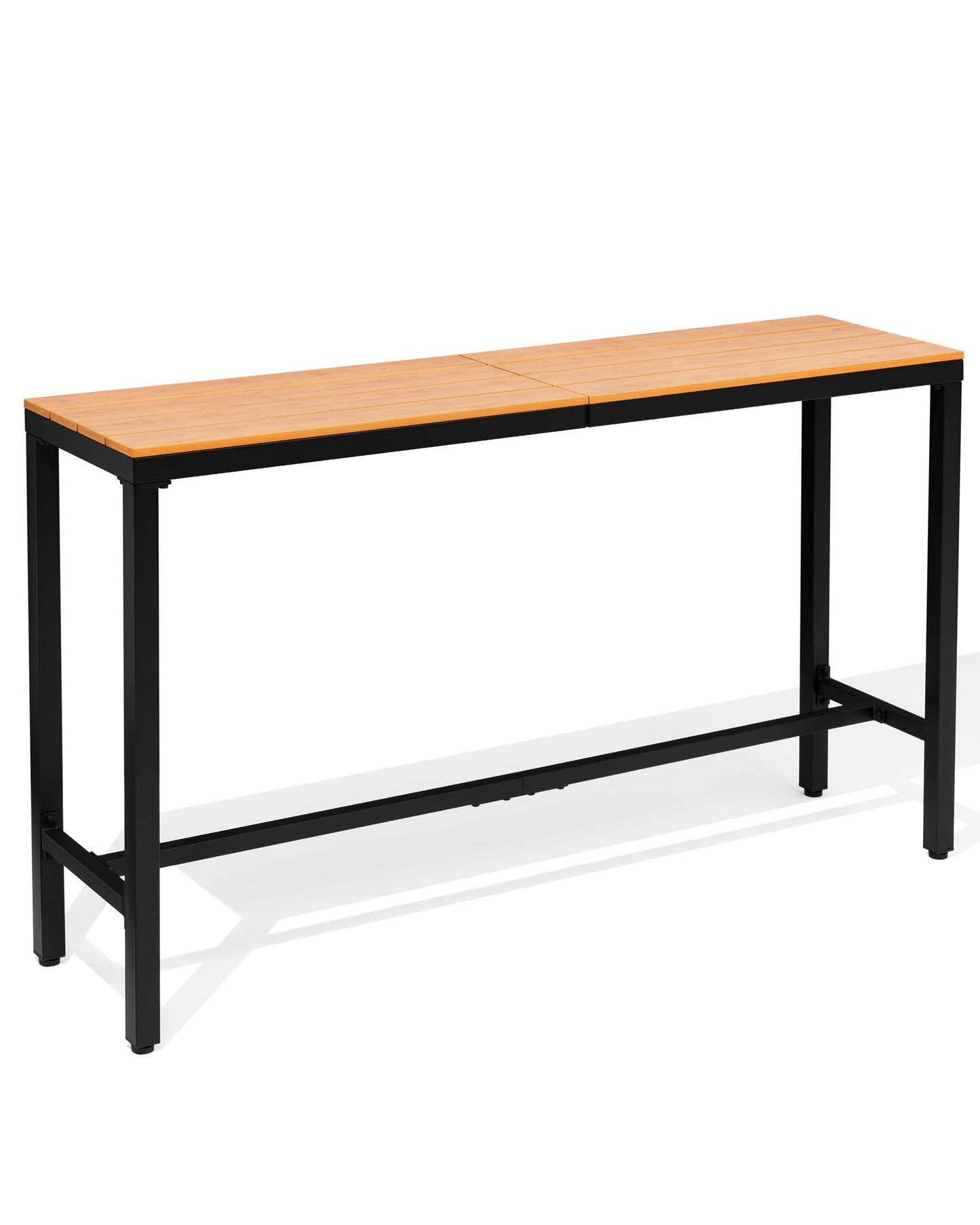 Crestlive Products Rectangle Outdoor Bar Table with Waterproof Top and Sturdy Metal Frame