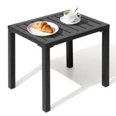 Crestlive Products 14 x 18 in. Outdoor Aluminum Small Square Side End Table