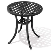 19x19" Round Cast Aluminum Outdoor Side Table