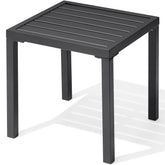 Crestlive Products 16 x 16 in. Square Metal Outdoor Side Table
