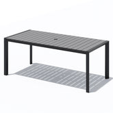 Aluminum Outdoor Dining Table with Umbrella Hole