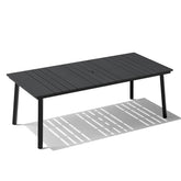 Crestlive Products 71 x 33 in. Rectangle Outdoor Patio Dining Table with Umbrella Hole