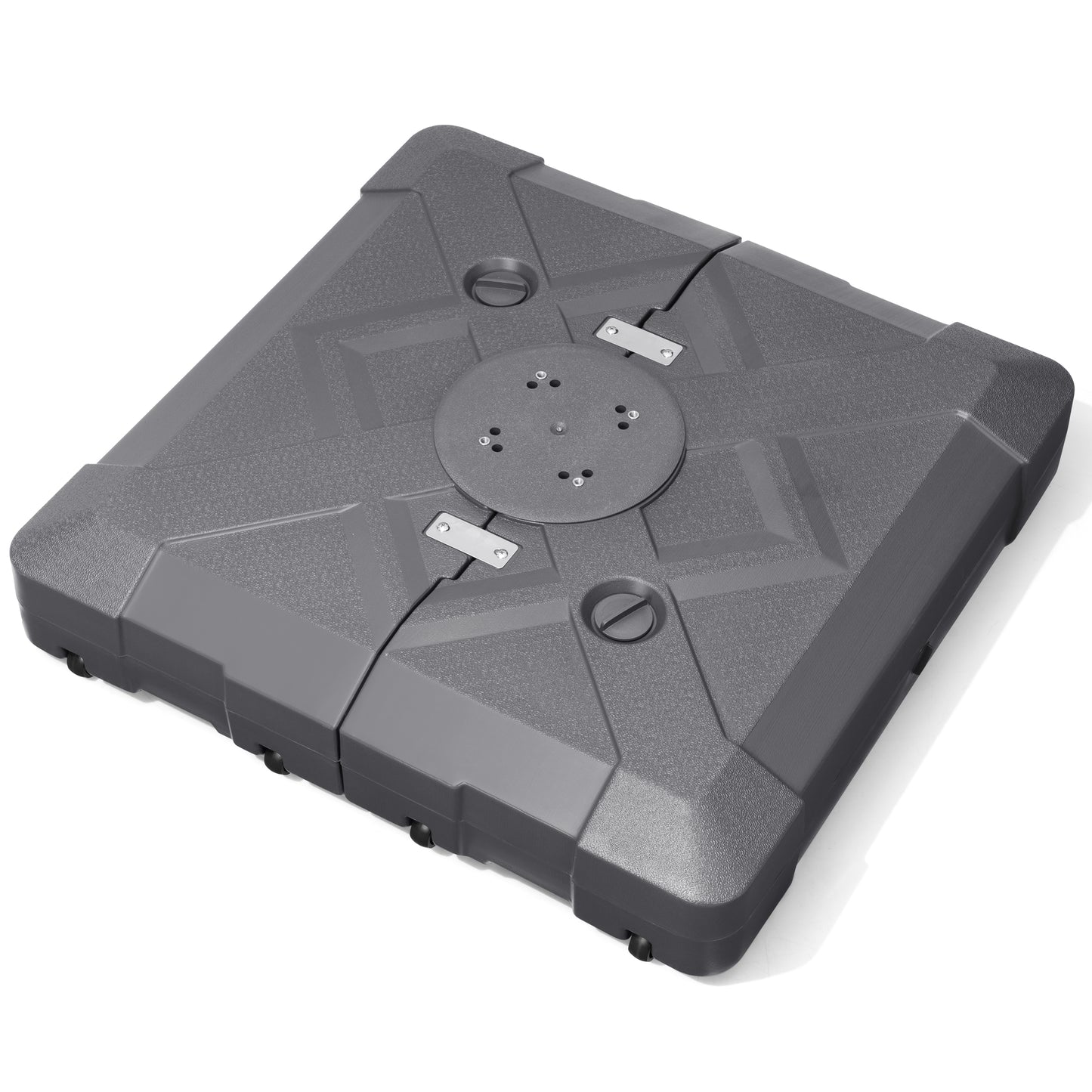 Crestlive Products 220lbs Sand Water Filled Square 3D Surface Cantilever Offset Umbrella Base with Wheels