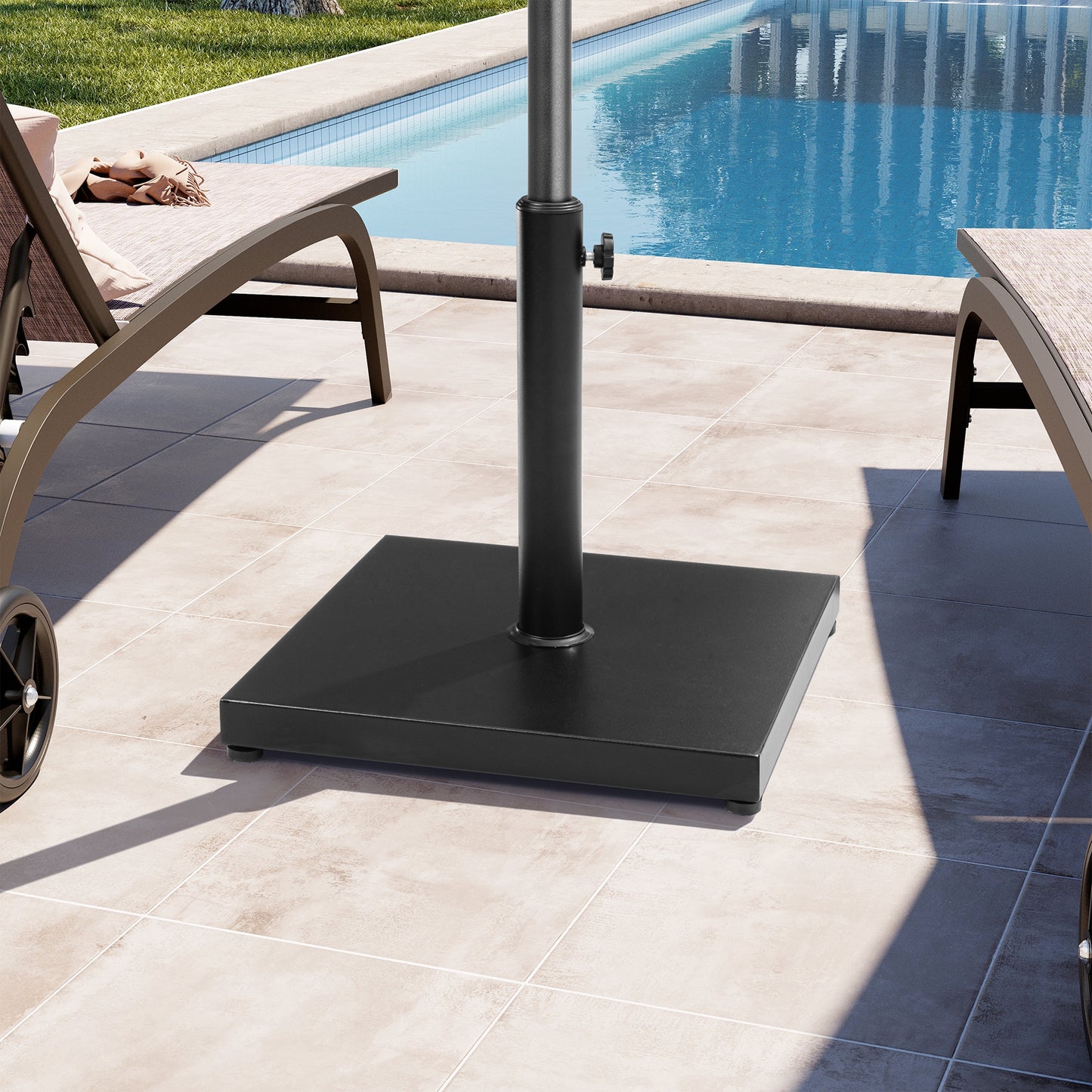 Crestlive Products Square Weighted Umbrella Base Stand Cement Concrete Steel for Outdoor Market Umbrella