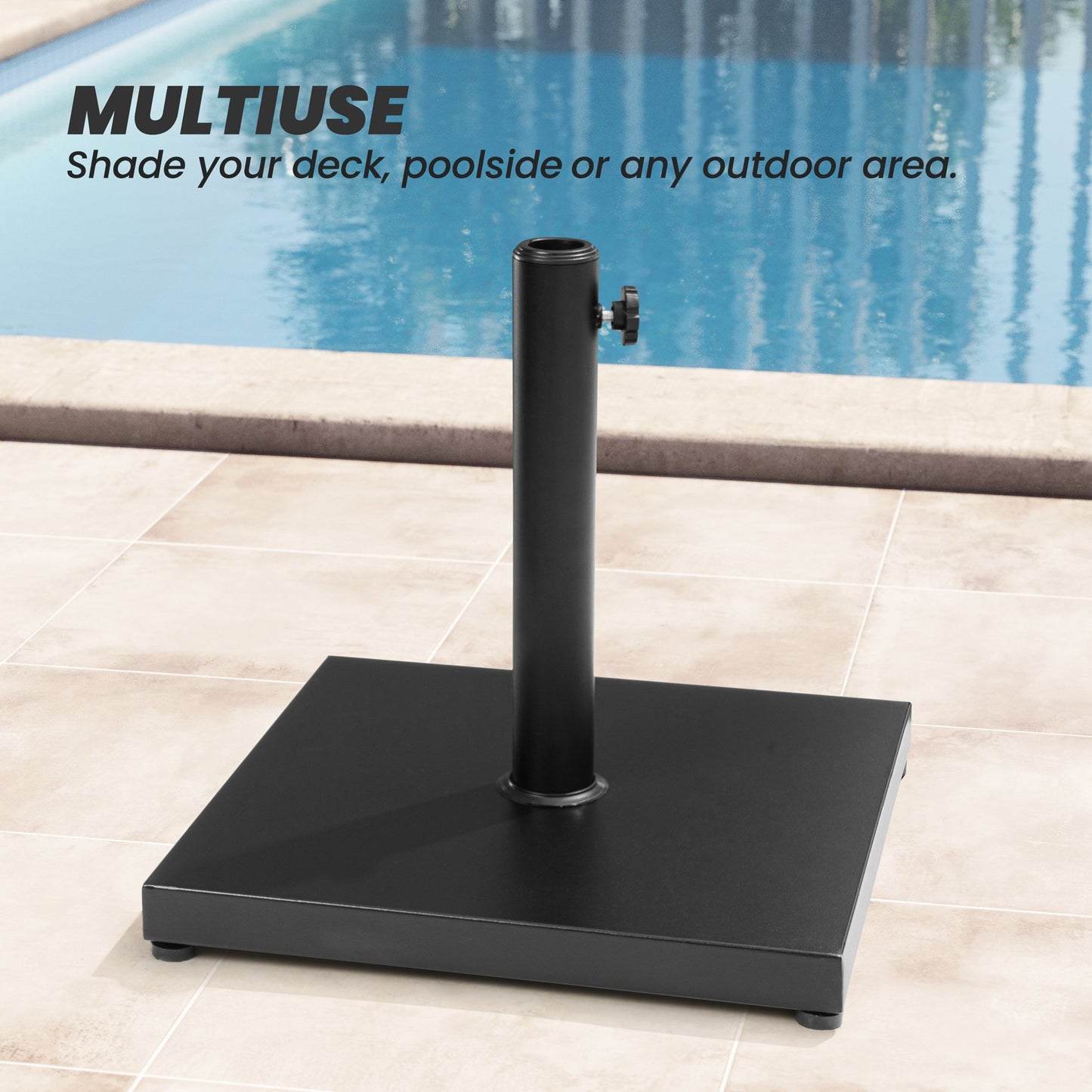 Crestlive Products Square Weighted Umbrella Base Stand Cement Concrete Steel for Outdoor Market Umbrella