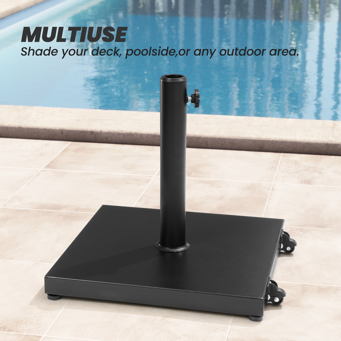 Crestlive Products Square Weighted Outdoor Umbrella Base Stand for Patio Market Umbrella
