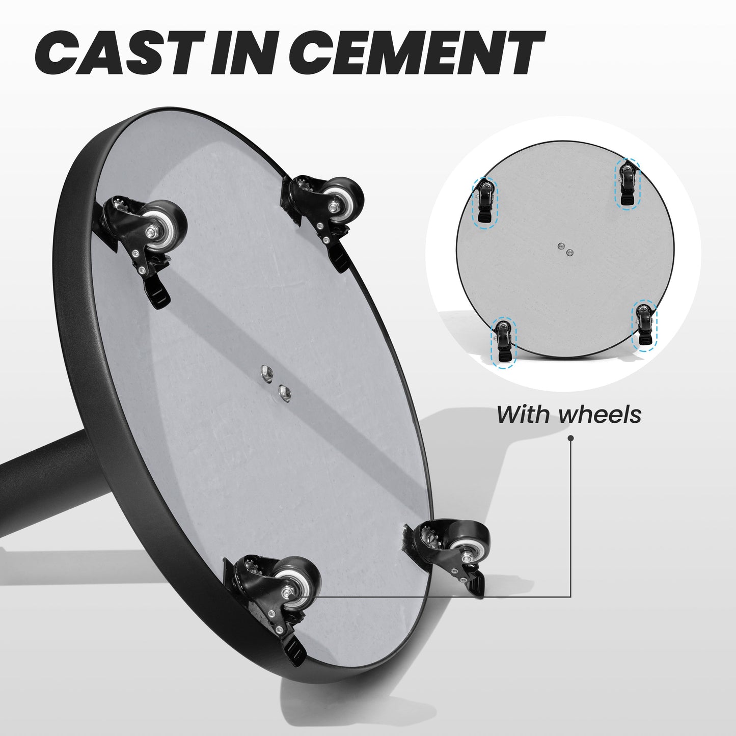 CrestliveProducts 40 Lbs Market Umbrella Base With Wheels