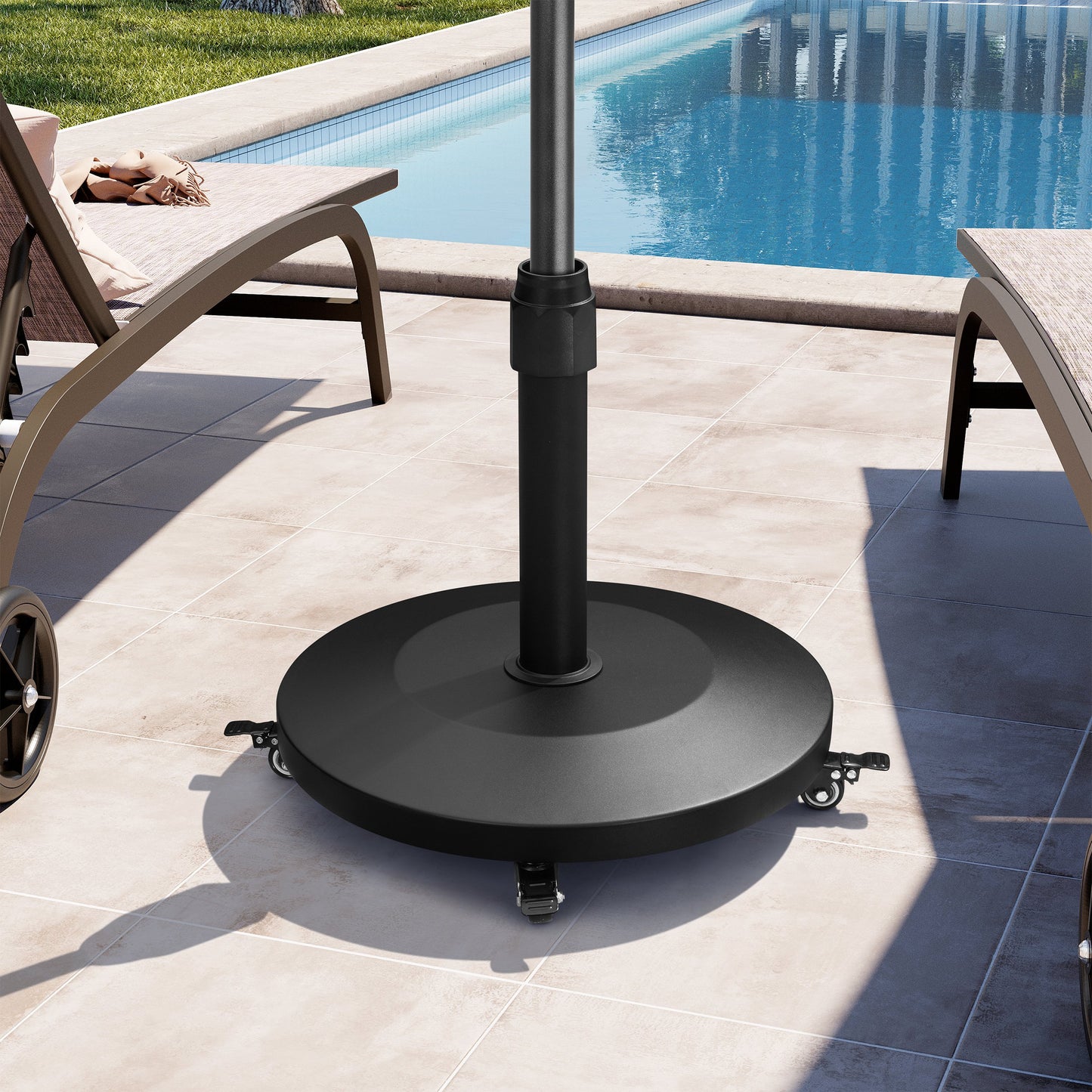 Crestlive Products 1 pc Umbrella base Black Patio Umbrella Base