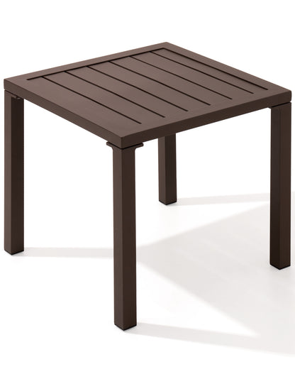 Crestlive Products Aluminum Square Side Table Small Patio Coffee Bistro